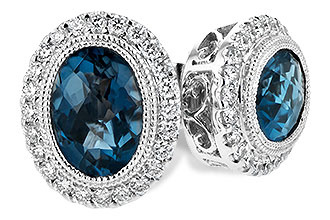 A217-10016: EARR 1.76 LONDON BLUE TOPAZ 2.01 TGW