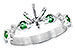 A218-01870: LDS SEMI DIA RG .12 EMERALD .16 TGW