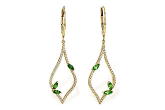 A218-05534: EARR .42 GREEN GARNET .77 TGW