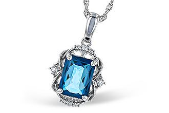 A300-75489: NECK 1.68 LONDON BLUE TOPAZ 1.73 TGW (8x6MM LBT)