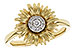 A301-67352: B301-66425 WITH YG & PETALS / WG SETTING .10 TW
