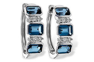 A302-56434: EARRINGS 1.37 TW LONDON BLUE TOPAZ 1.48 TGW