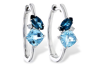 A302-58189: EARRINGS 1.82 TW BLUE TOPAZ 1.86 TGW