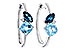 A302-58189: EARRINGS 1.82 TW BLUE TOPAZ 1.86 TGW