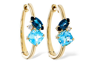 A302-58189: EARRINGS 1.82 TW BLUE TOPAZ 1.86 TGW
