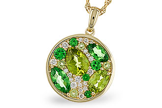 A302-58207: NECK 2.20 TW SEMI-PRECIOUS (TSAV, PER) 2.37 TGW