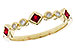A302-58261: LDS WED RG .22 RUBY .27 TGW