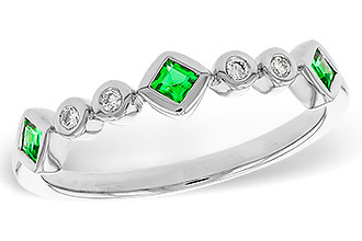 A302-59170: LDS WED RG .14 TW EMERALD .19 TGW