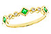 A302-59170: LDS WED RG .14 TW EMERALD .19 TGW