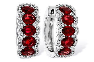 A302-60998: EARRINGS 2.20 TW RUBY 2.45 TGW