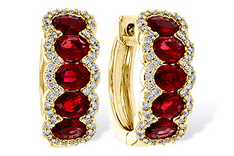 A302-60998: EARRINGS 2.20 TW RUBY 2.45 TGW