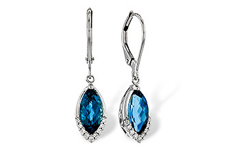 A302-61907: EARR 2.42 TW LONDON BLUE TOPAZ 2.50 TGW (9x5MM MQ)