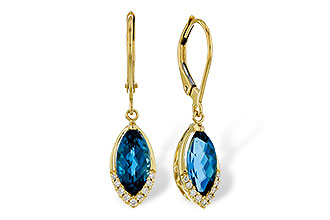 A302-61907: EARR 2.42 TW LONDON BLUE TOPAZ 2.50 TGW (9x5MM MQ)