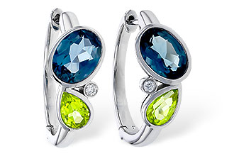 A302-62789: EARRINGS 2.97 SEMI-PREC (PER,LBT) 3.00 TGW