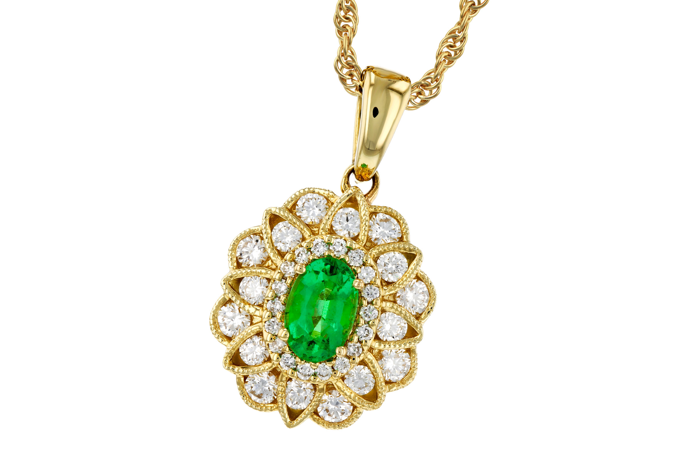A303-46416: NECK .46 EMERALD .98 TGW (6X4 EMER)