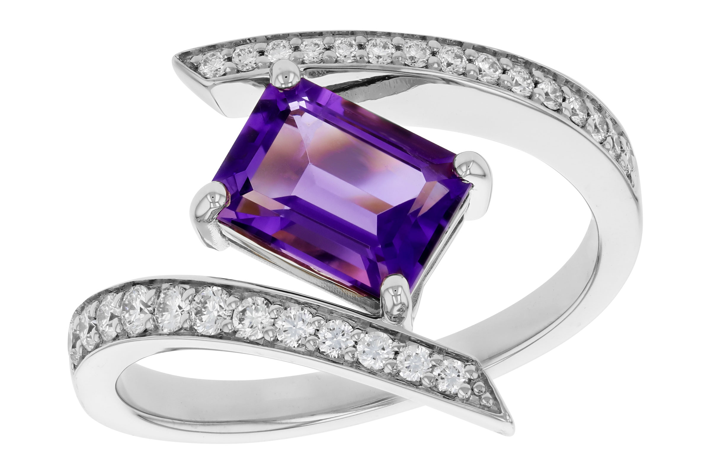 A303-48243: LDS RG 1.36 AMETHYST 1.63 TGW (8x6MM AMY)