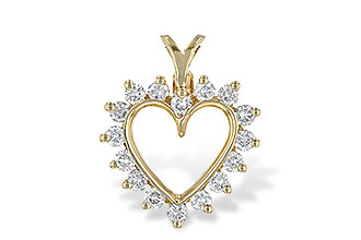 B034-39179: HEART PENDANT .45 TW