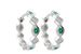 B214-37343: EARRINGS .13 EMERALD .18 TGW