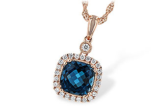 B217-10007: NECK 1.63 LONDON BLUE TOPAZ 1.80 TGW (7MM LBT)