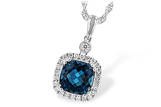 B217-10007: NECK 1.63 LONDON BLUE TOPAZ 1.80 TGW (7MM LBT)