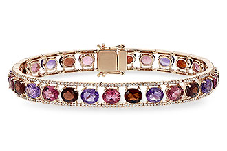 B217-10934: BRACELET 14.94 SEMI PREC (AMY,GT,PT) 15.95 TGW