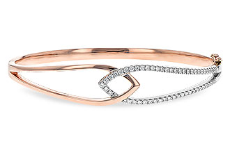 B217-16443: BANGLE BRACELET .50 TW (ROSE & WG)