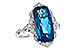 B218-00916: LDS RG 6.75 LONDON BLUE TOPAZ 6.90 TGW