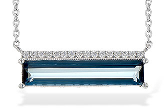 B218-05507: NECK 2.70 LONDON BLUE TOPAZ 2.80 TW