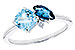 B301-65498: LDS RG 1.49 TW BLUE TOPAZ 1.52 TGW