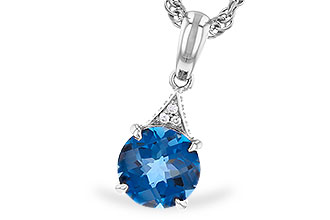 B301-68216: NECK 1.60 LONDON BLUE TOPAZ 1.61 TGW (7MM RD)