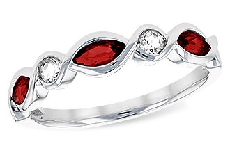 B302-55498: LDS RG .52 TW GARNET .64 TGW