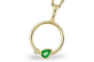 B302-56434: NECKLACE .20 EMERALD .22 TGW