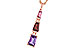 B302-58225: NECKLACE 2.32 SEMI-PREC (PT,GT,AMY) 2.37 TGW