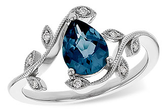B302-58243: LDS RG 1.20 LONDON BLUE TOPAZ 1.26 TGW (8x6MM LBT)