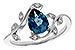 B302-58243: LDS RG 1.20 LONDON BLUE TOPAZ 1.26 TGW (8x6MM LBT)