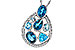 B302-60043: NECKLACE 3.23 TW BLUE TOPAZ 3.38 TGW