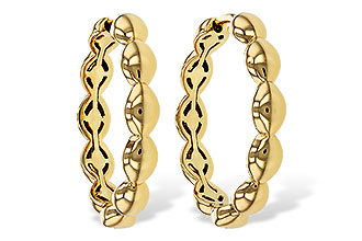 B302-61834: GOLD EARRINGS (21MM)