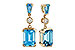 B302-61879: EARRINGS 2.37 TW BLUE TOPAZ 2.44 TGW