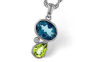 B302-62770: NECKLACE 2.43 SEMI-PREC (PER,LBT) 2.45 TGW