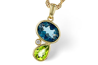 B302-62770: NECKLACE 2.43 SEMI-PREC (PER,LBT) 2.45 TGW