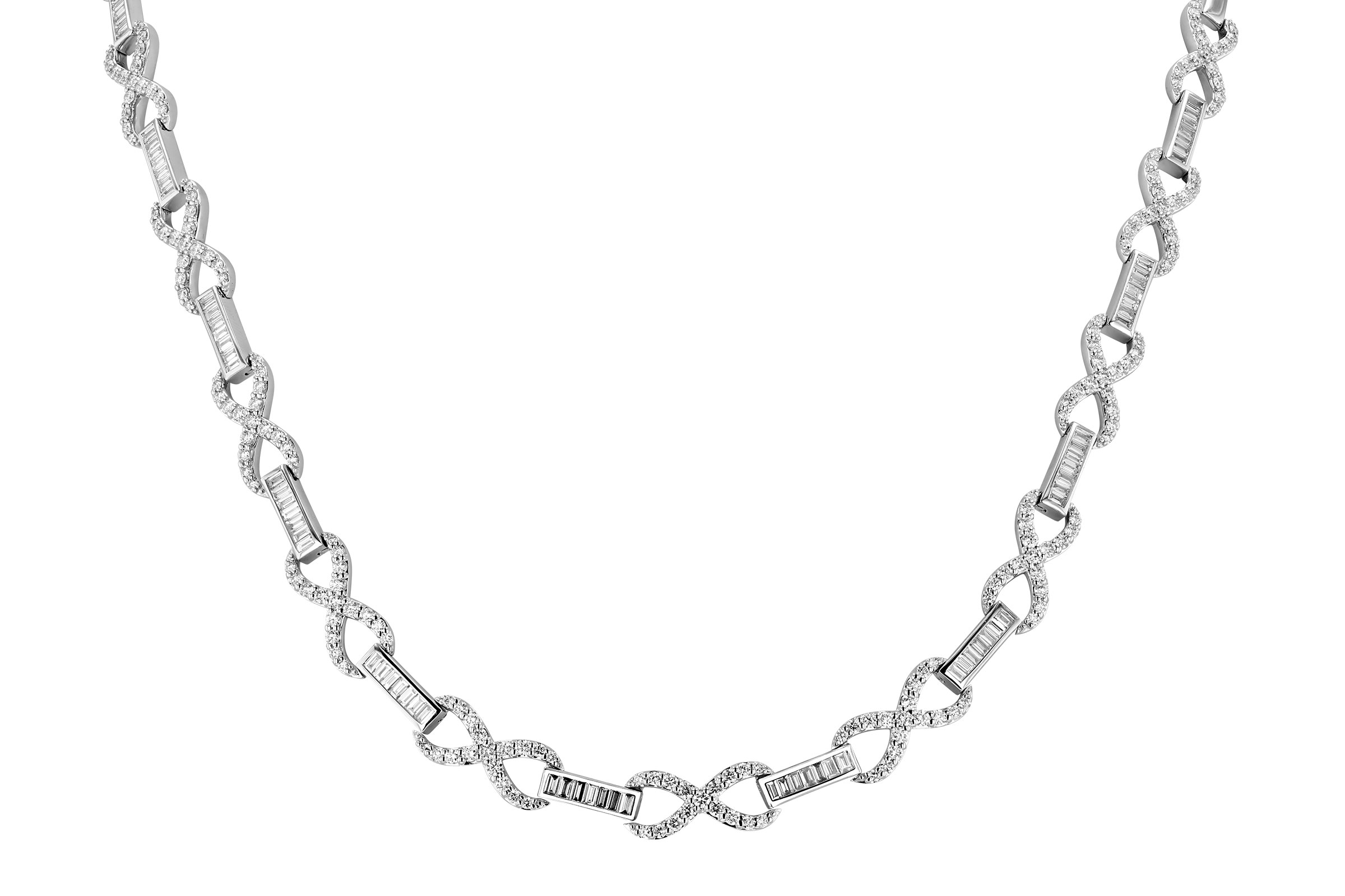 B303-47343: NECKLACE 1.42 TW BAG 3.62 TW (17")