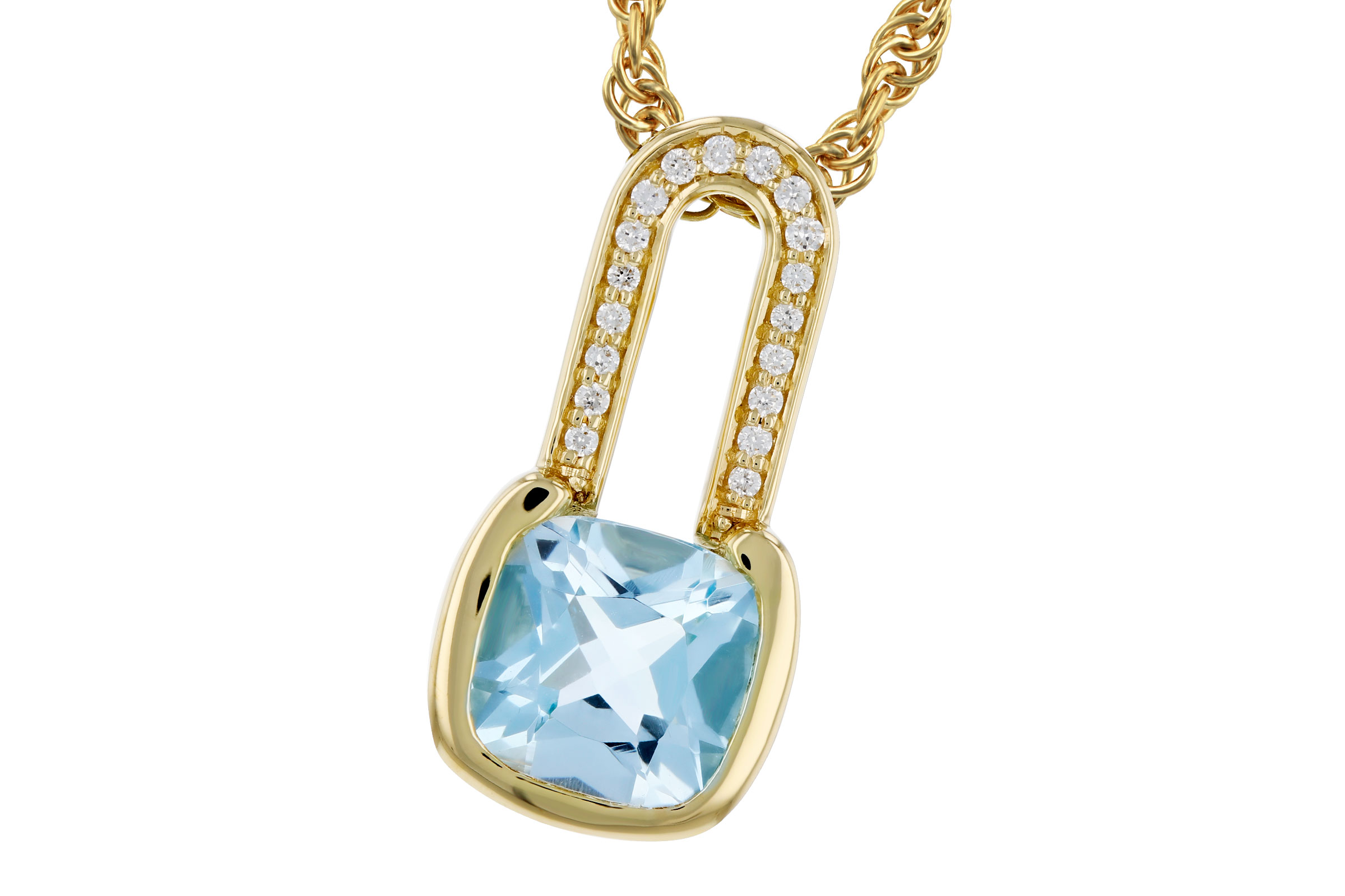 B303-48198: NECKLACE .91 SKY BLUE TOPAZ .95 TGW (6MM BT)