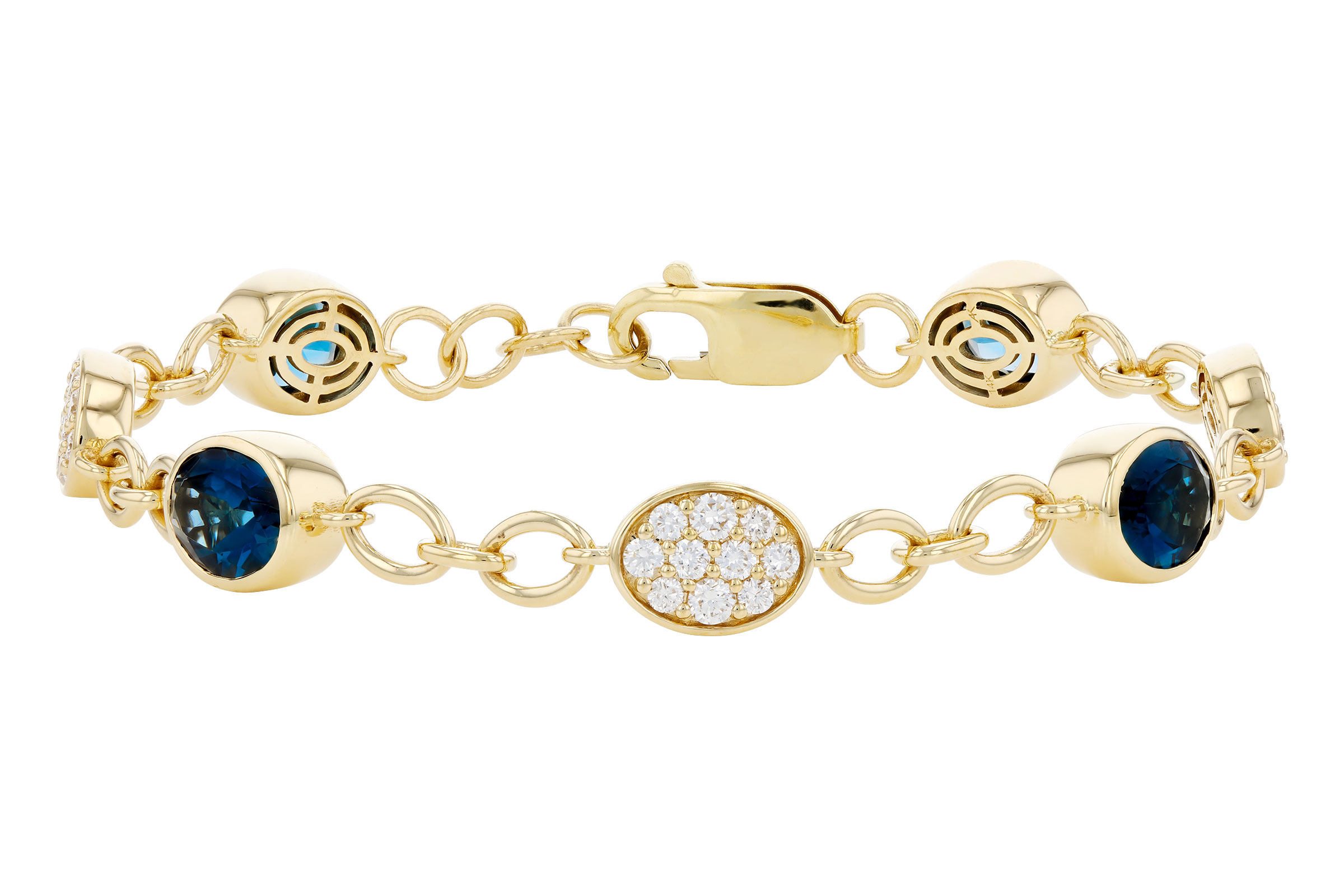 B303-48243: BRACELET 5.24 TW LONDON BLUE TOPAZ 6.00 TGW (7")