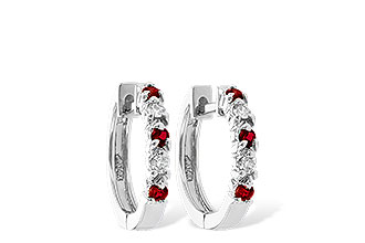 C028-93661: EARRINGS .17 RUBY .26 TGW