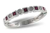 C124-42816: LDS WED RG .18 RUBY .30 TGW