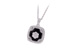 C212-59152: ONYX & DIA NECKLACE .32 TW