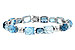 C217-11879: BRACELET 46.75 BLUE TOPAZ 46.80 TGW