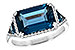 C218-01861: LDS RG 4.60 TW LONDON BLUE TOPAZ 4.82 TGW (12x8MM)