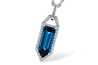 C300-74552: NECK 2.95 LONDON BLUE TOPAZ 3.12 TGW