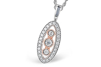 C300-79179: NECKLACE .34 TW (K300-73715 IN WHITE WITH ROSE BEZELS)